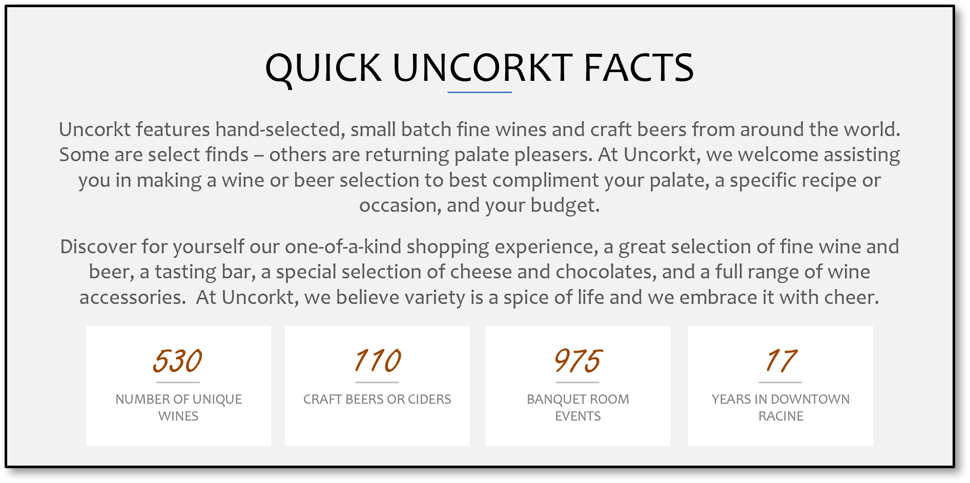 uncorkt quick facts 4